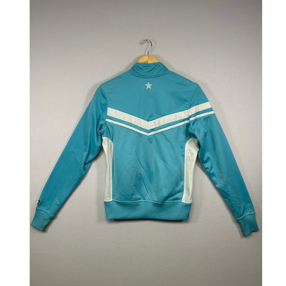 Athletic Brooks Womens Medium Blue Full Zip Equilibrium Track Jacket Star Logo - Picture 2 of 10